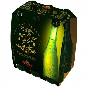ALHAMBRA reserva 1925 cerveza rubia nacional pack 4 botellas 33 cl