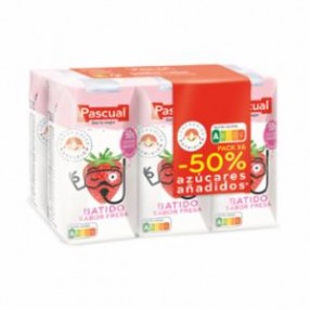 PASCUAL batido de fresa pack 6 envases 