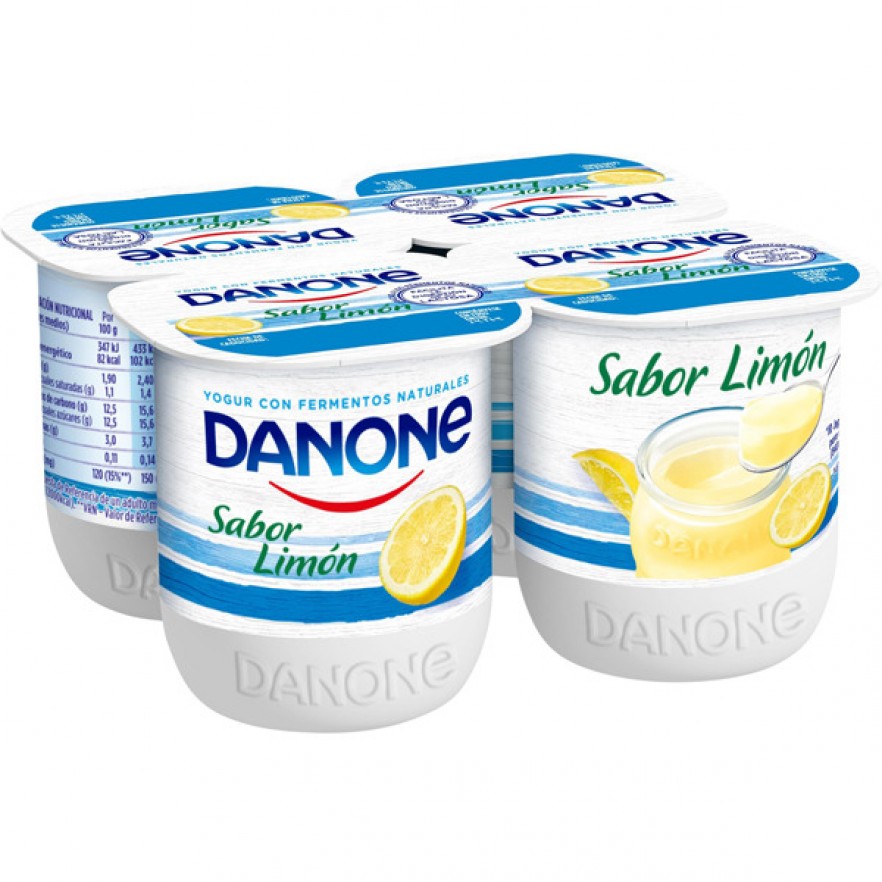 Yogur de limón Danone Extra - La Grosella® - Comida para llevar y menús  para oficinas