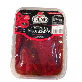 Pimientos Rojos asados peso aproximado bandeja 550 grs