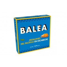 BALEA Mejillones en escabeche grandes 12/15 piezas lata 266 grs