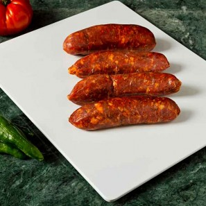 Chorizos frescos 4 unidades peso aproximado bandeja 450 grs