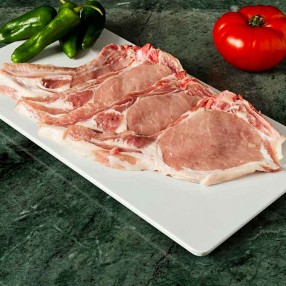 Chuletas de lomo de cerdo peso aproximado bandeja 500 grs