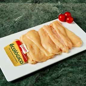 Filetes de pechugas de Pollo Ecologico peso aproximado bandeja 300 grs