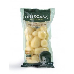 HUERCASA Patata cocida y pelada peso aproximado 450 grs